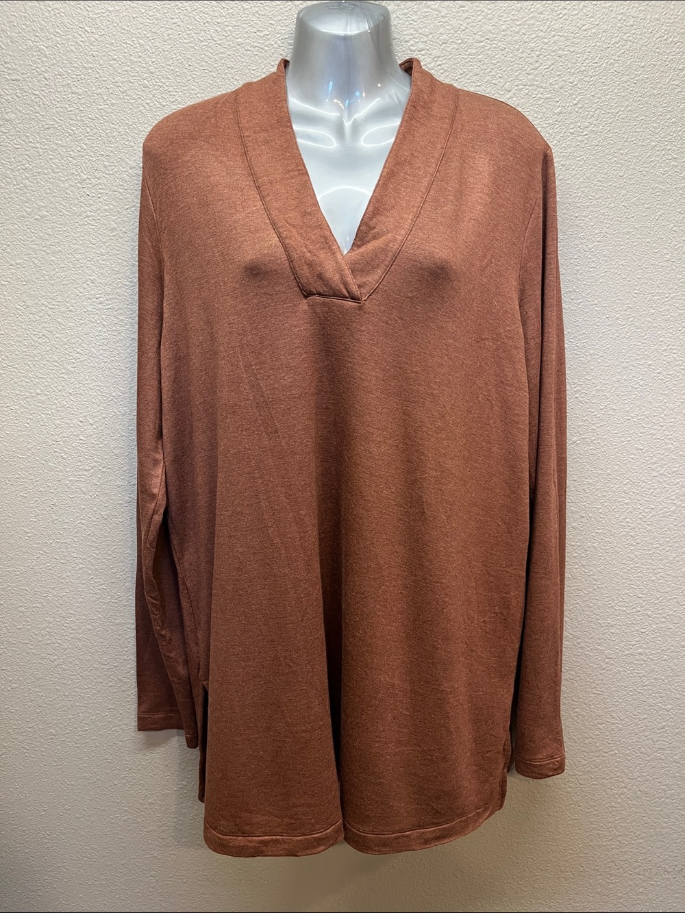 Pure Jill tranquility fleece tunic top size L tall